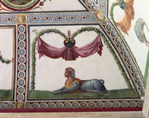 1520年代のフレスコ画のカメラコンフレジオディアモリーニ商工会議所のキューピッドフリーズ詳細 作： Giulio Romano