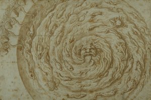 The Stream Oceanus」（紙にペン、茶インク、ウォッシュ