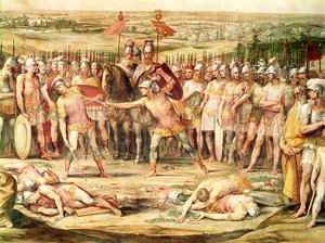 ホラティウスとクリアティウスの戦い (フレスコ画) 作： Giuseppe Cesari