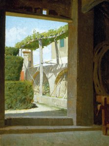 ディエゴ・マルテッリの地下室から 1866年頃（油彩・板） 作： Giuseppe Abbati