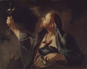 ランプと鞭を持つ男預言者ソフォニアス 作： Giuseppe Antonio Petrini