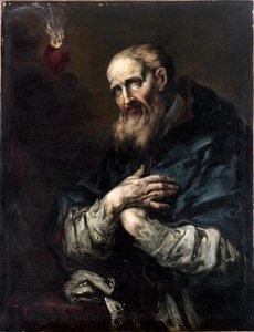 聖フランソワ・ド・サレス（Saint Francois de Sales）（1567-1622）、ジュネーヴのイヴ・ド・ジュネーブ ジュゼッペ・アントニオ・ピアンカ（1703-1757）による絵画 18世紀 ジュネーヴ、パラッツォ・ビアンコのガレリア 作： Giuseppe Antonio Pianca
