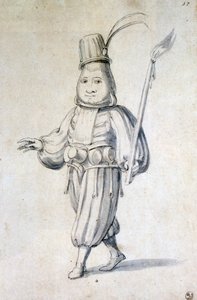 料理人の衣装のデザイン、16世紀 作： Giuseppe Arcimboldi