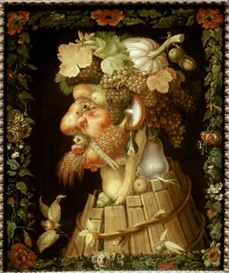 秋の絵 ジュゼッペ・アルチンボルド（1527-1593） 16世紀 日0.76x0.63 m 「秋。ジュゼッペ・アルチンボルド(1527-1593)の絵画