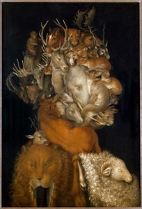 大地、寓意（木に絵） 作： Giuseppe Arcimboldo