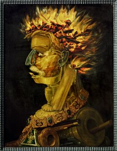火、寓意（木に絵） 作： Giuseppe Arcimboldo
