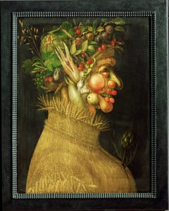 夏、寓意（石灰木に描く） 作： Giuseppe Arcimboldo