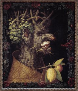 冬。季節に関する寓話。ジュゼッペ・アルチンボルド（1527-1593）の作品。ルーヴル美術館