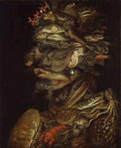 水の比喩、1566 年頃。 作： Giuseppe Arcimboldo Circle of .