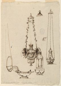 祭壇灯、香炉、香炉 作： Giuseppe Barberi