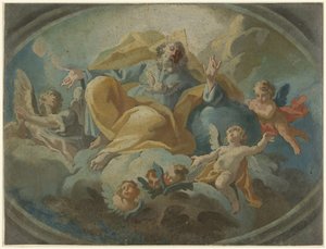 雲の中の天使と神 作： Giuseppe Baroni