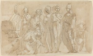 ローマの女性の前のコリオラヌス