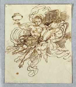 壁画のスケッチ 作： Giuseppe Bernardino Bison
