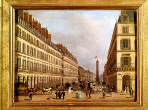 1829年、パリのカスティリオーネ通り（絵画） 作： Giuseppe Canella