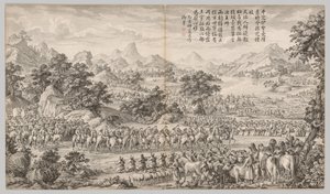 イーライから降伏を受け取るc。 1765-1774、1760年の詩。 作： Giuseppe Castiglione