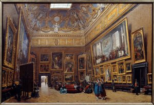 ルーヴル美術館のサロン広場の眺め 絵画：ジュゼッペ・カスティリオーネ（1829-1906） 1861年 日0,69x1,03 m