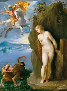 ドイツ語：Perseus befreit Andromeda ペルセウスとアンドロメダ 作： ジュゼッペ・セザーリ