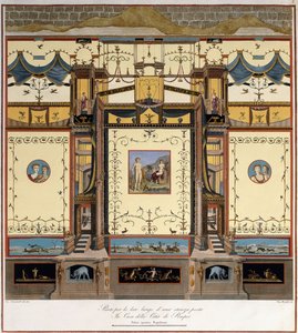 ポンペイの家の部屋の長い壁の長さ 作： Giuseppe Chiantarelli