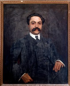 Giuseppe Martucci (1856-1909) イタリアの作曲家、指揮者、ピアニスト、教師の肖像 Giuseppe de Sanctis (1858-1924) による絵画 1904年 Bologna, civico museo musicale 作： Giuseppe De Sanctis