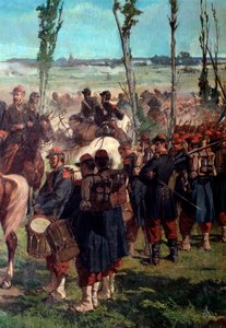 イタリアの陣地。1859年のマゼンタの戦いの詳細（油彩・キャンバス 作： Giuseppe Fattori