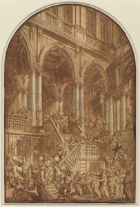 キリストは宮殿から囚人を導きました 作： Giuseppe Galli Bibiena