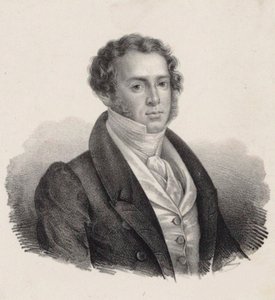 作曲家Saverio Mercadante 1795-1870の肖像。 作： Giuseppe Gozzini