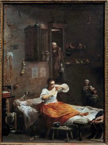 紫色の女 ジュゼッペ・クレスピ（1665-1747）の絵画 18世紀 日0.54 x 0.40 m 作： Giuseppe Maria Crespi