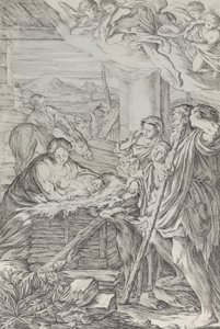 羊飼いの崇拝、1654-1718。 作： Giuseppe Maria Mitelli