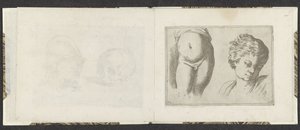 裸の子供の下半身と頭部 作画例（連載タイトル） ミテッリ インタリオ (シリーズ タイトル) 作： Giuseppe Maria Mitelli
