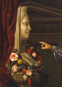 マリア・ルイジアナのヘルムを孫娘に指摘する老人、ジュゼッペ・モルテーニ作、1830年頃、油彩・キャンバス 作： Giuseppe Molteni