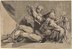 土星 作： Giuseppe Nicolo Vicentino, after Giovanni Antonio Pordenone