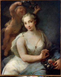 バネ。 春（プリマベーラ）。 1757 年以前のジュゼッペ ノガリ (1699-1763) による絵画。ベネチアン アート。 キャンバスに油彩。 エルミタージュ美術館サンクトペテルブルク。
