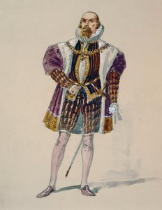 ラ ジョコンダ第 3 幕のアルヴィーゼの衣装、アミルカーレ ポンキエッリ作、ジュゼッペ パランティ (1881-1946) によるスケッチ