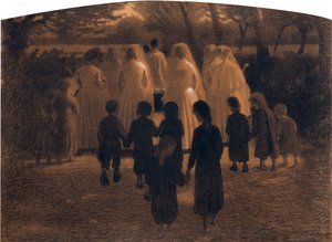The Dead Child (Il morticino) par Pellizza da Volpedo, Giuseppe (1868-1907).厚紙にパステル、サイズ：71x98 作： Giuseppe Pellizza da Volpedo