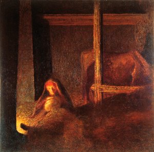 納屋の老婆 作： Giuseppe Pellizza da Volpedo