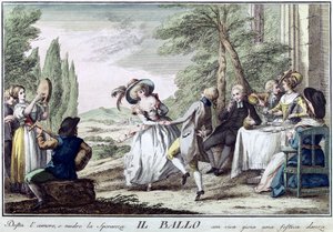 ダンスダンス、1790。 作： Giuseppe Piattoli