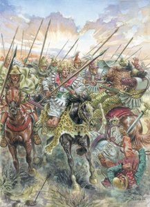 軍を率いるアレキサンダー大王 作： Giuseppe Rava