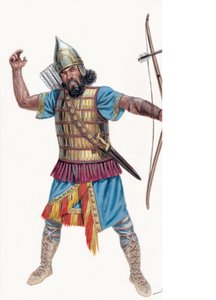 アンティキテアッシリアの重射手-アッシリアの重射手-イラスト：ジュゼッペ・ラヴァ 作： Giuseppe Rava