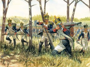 最初の帝国第一帝国：フランス歩兵ヴォルティジュール - 第一帝国：フランス小競り合いヴォルティジュール - イラスト：Giuseppe Rava