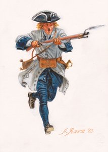 スペイン継承戦争：ドナンの戦いでのフランス兵（7月24日 作： Giuseppe Rava