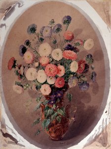 ヒナギクの房 水彩画 ジュゼッペ・ローダ作 (19世紀) 1863年 薄暗い 70x51 cm Genes, Galleria d