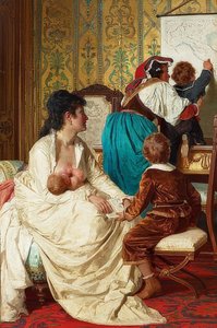 良いお母さんの喜び（Le gioie della buona mamma）。 1877