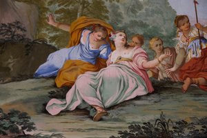 ドメニコ・ヴァレリアーニとジュゼッペ・ヴァレリアーニによる「ディアナの神話の表現」（フレスコ画 作： Giuseppe and Valeriani Domenico Valeriani