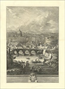 バチカン大聖堂、橋、サンタンジェロ城と一緒に見ることができるレオニンの街の展望台