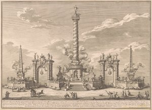 1752年の中国のプリマ・マッキーナ：ヴィラ・カール・アマリアをほのめかすデリツィオーザ...、1752年。 作： Giuseppe Vasi