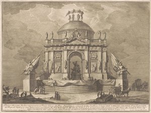 1773年の中国のプリマ・マッキナ：平和の神殿、1773年。 作： Giuseppe Vasi