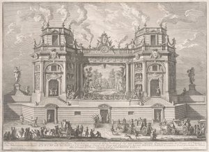 1761年の中国のためのSeconda Macchina：壮大な劇場、1761年。 作： Giuseppe Vasi