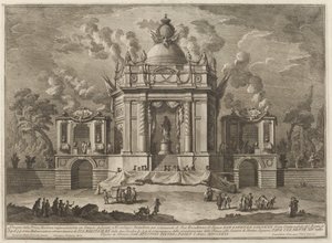 「チネア」祭のためにアスクレピオスに捧げられた神殿 作： Giuseppe Vasi after Giuseppe Palazzi