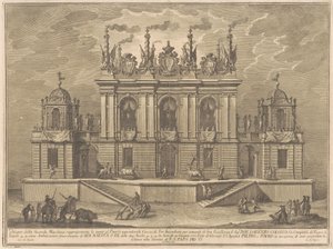 1775年の中国のセコンダ・マッキナ：闘牛 作： Giuseppe Vasi, after Giuseppe Palazzi, after Paolo Posi