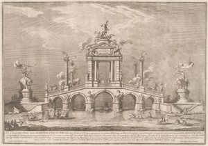 エルコラーノ市の遺物で飾られた凱旋橋 作： Giuseppe Vasi after Paolo Posi